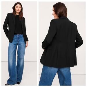 Banana Republic Black Wool Blazer 16 | Tailored Italian Fabric Suit Jacket NWT